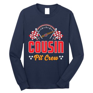 Race Car Birthday Party Matching Family Cousin Pit Crew Long Sleeve Shirt