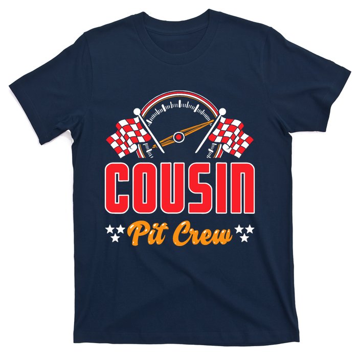 Race Car Birthday Party Matching Family Cousin Pit Crew T-Shirt