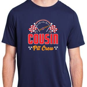 Race Car Birthday Party Matching Family Cousin Pit Crew Adult ChromaSoft Performance T-Shirt