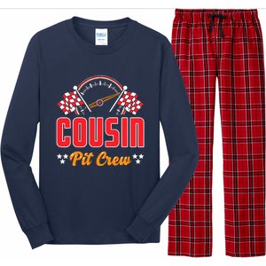 Race Car Birthday Party Matching Family Cousin Pit Crew Long Sleeve Pajama Set