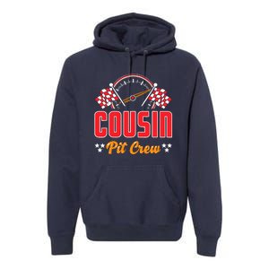 Race Car Birthday Party Matching Family Cousin Pit Crew Premium Hoodie