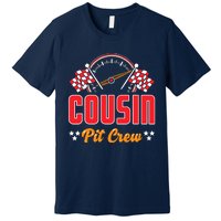 Race Car Birthday Party Matching Family Cousin Pit Crew Premium T-Shirt