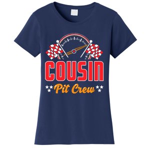 Race Car Birthday Party Matching Family Cousin Pit Crew Women's T-Shirt