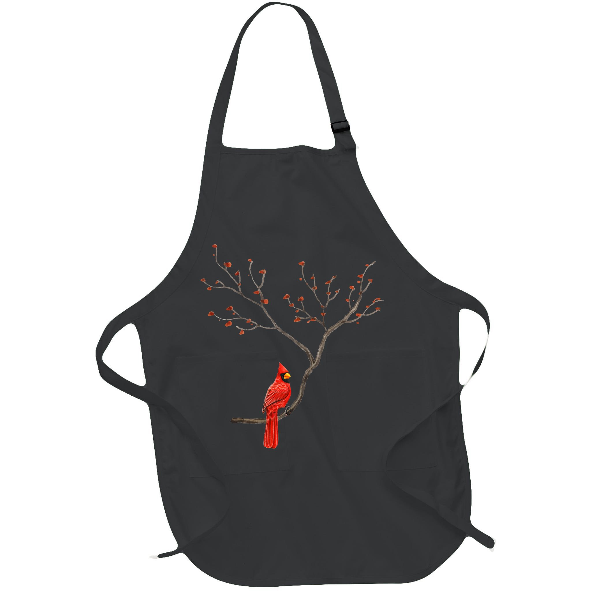 Red Cardinal Bird Lovers Birdwatching Birding Vintage Apron