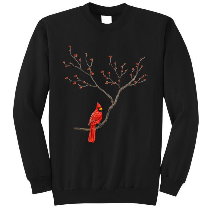 Red Cardinal Bird Lovers Birdwatching Birding Vintage Sweatshirt