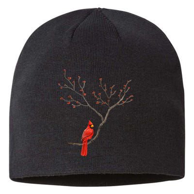 Red Cardinal Bird Lovers Birdwatching Birding Vintage Sustainable Beanie