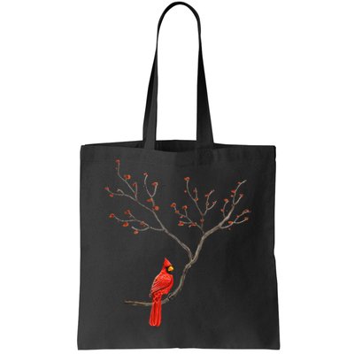 Red Cardinal Bird Lovers Birdwatching Birding Vintage Tote Bag