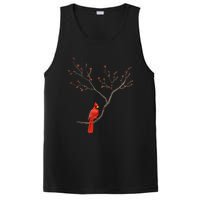 Red Cardinal Bird Lovers Birdwatching Birding Vintage PosiCharge Competitor Tank