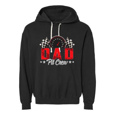 Race Car Birthday Party Racing Family Dad Pit Crew Garment-Dyed Fleece Hoodie