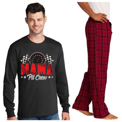 Race Car Birthday Party Racing Family Mama Pit Crew Long Sleeve Pajama Set