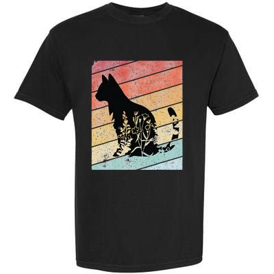 Retro Cat Black Cat Vintage Cat Garment-Dyed Heavyweight T-Shirt