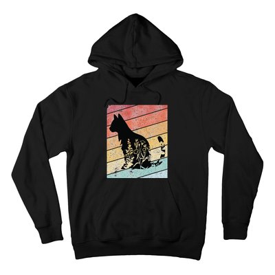 Retro Cat Black Cat Vintage Cat Hoodie