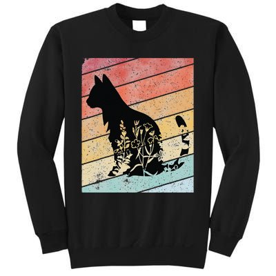 Retro Cat Black Cat Vintage Cat Sweatshirt