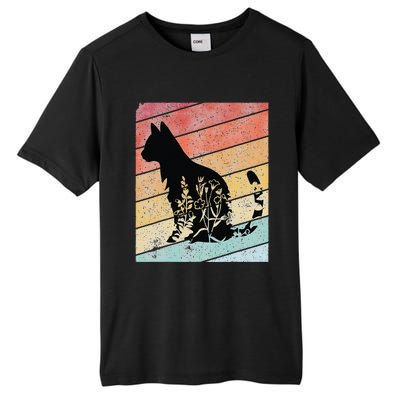 Retro Cat Black Cat Vintage Cat Tall Fusion ChromaSoft Performance T-Shirt