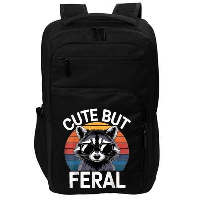 Racoon Cute But Feral Humor Funny Impact Tech Backpack