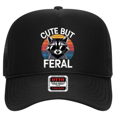 Racoon Cute But Feral Humor Funny Trucker Hat