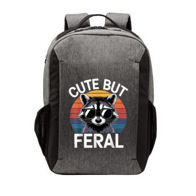 Racoon Cute But Feral Humor Funny Vector Backpack