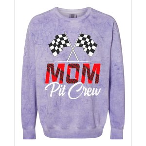 Race Car Birthday Party Racing Family Mom Pit Crew Colorblast Crewneck Sweatshirt