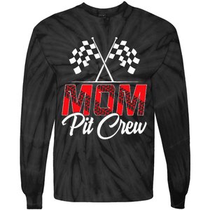 Race Car Birthday Party Racing Family Mom Pit Crew Tie-Dye Long Sleeve Shirt