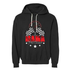 Race Car Birthday Party Racing Family Mama Pit Crew Funny Garment-Dyed Fleece Hoodie