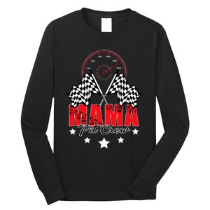 Race Car Birthday Party Racing Family Mama Pit Crew Funny Long Sleeve Shirt