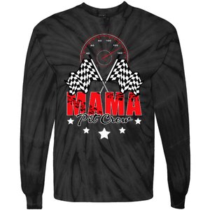 Race Car Birthday Party Racing Family Mama Pit Crew Funny Tie-Dye Long Sleeve Shirt