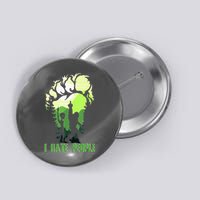 Retro Camping Bigfoot Sasquatch Middle Finger I Hate People Button