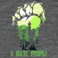 Retro Camping Bigfoot Sasquatch Middle Finger I Hate People 7-Panel Snapback Hat