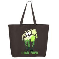 Retro Camping Bigfoot Sasquatch Middle Finger I Hate People 25L Jumbo Tote