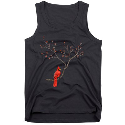 Red Cardinal Bird Lovers Birdwatching Birding Tank Top