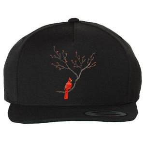 Red Cardinal Bird Lovers Birdwatching Birding Wool Snapback Cap