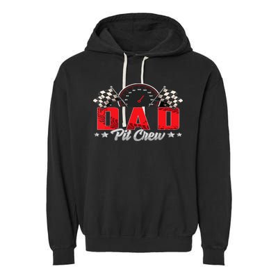 Race Car Birthday Party Racing Family Dad Pit Crew Garment-Dyed Fleece Hoodie