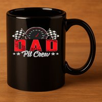 Race Car Birthday Party Racing Family Dad Pit Crew 11oz C Handle Ceramic Mug