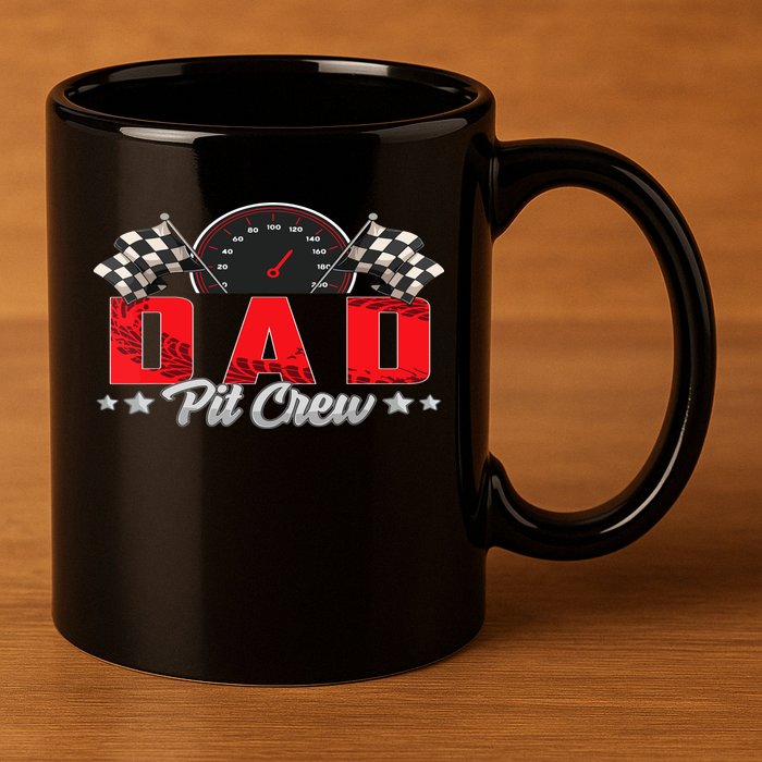 Race Car Birthday Party Racing Family Dad Pit Crew 11oz C Handle Ceramic Mug