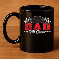 Race Car Birthday Party Racing Family Dad Pit Crew 11oz C Handle Ceramic Mug