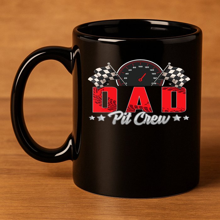 Race Car Birthday Party Racing Family Dad Pit Crew 11oz C Handle Ceramic Mug