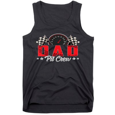 Race Car Birthday Party Racing Family Dad Pit Crew Tank Top