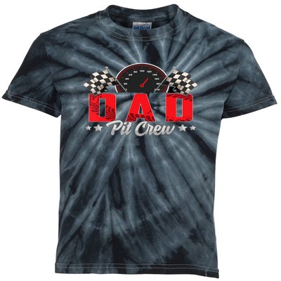 Race Car Birthday Party Racing Family Dad Pit Crew Kids Tie-Dye T-Shirt