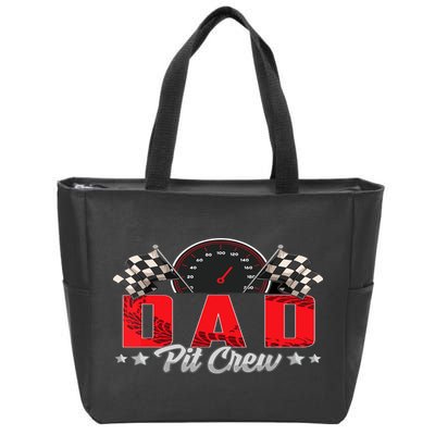 Race Car Birthday Party Racing Family Dad Pit Crew Zip Tote Bag