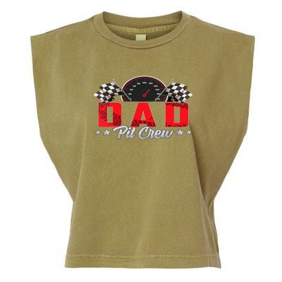 Race Car Birthday Party Racing Family Dad Pit Crew Garment-Dyed Women's Muscle Tee