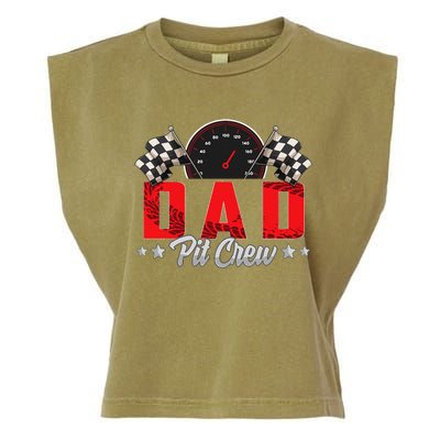 Race Car Birthday Party Racing Family Dad Pit Crew Garment-Dyed Women's Muscle Tee