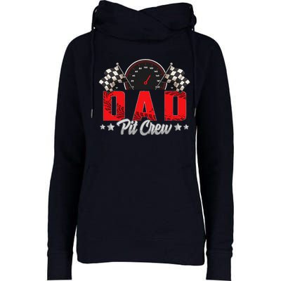 Race Car Birthday Party Racing Family Dad Pit Crew Womens Funnel Neck Pullover Hood