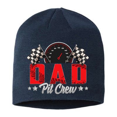 Race Car Birthday Party Racing Family Dad Pit Crew Sustainable Beanie