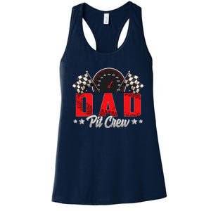 Race Car Birthday Party Racing Family Dad Pit Crew Women's Racerback Tank