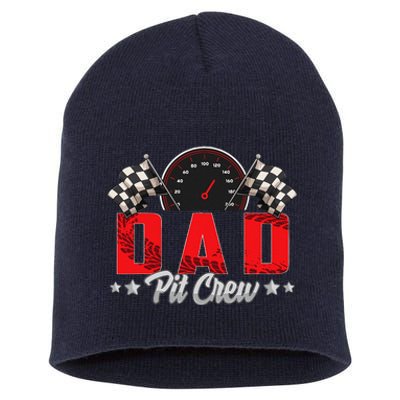 Race Car Birthday Party Racing Family Dad Pit Crew Short Acrylic Beanie