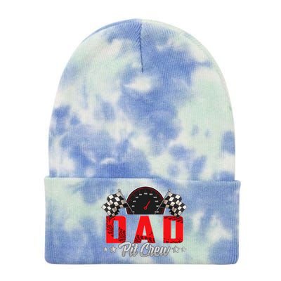 Race Car Birthday Party Racing Family Dad Pit Crew Tie Dye 12in Knit Beanie