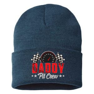 Race Car Birthday Party Racing Family Daddy Pit Crew Sustainable Knit Beanie