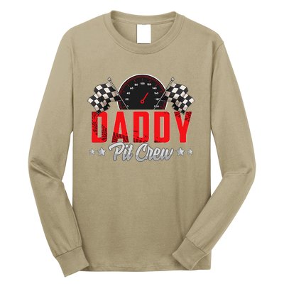 Race Car Birthday Party Racing Family Daddy Pit Crew Long Sleeve Shirt