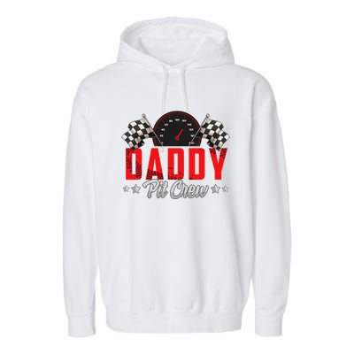 Race Car Birthday Party Racing Family Daddy Pit Crew Garment-Dyed Fleece Hoodie