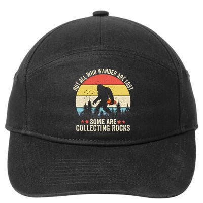 Rock Collector Bigfoot For Rockhound Geologist Geod Hunter 7-Panel Snapback Hat